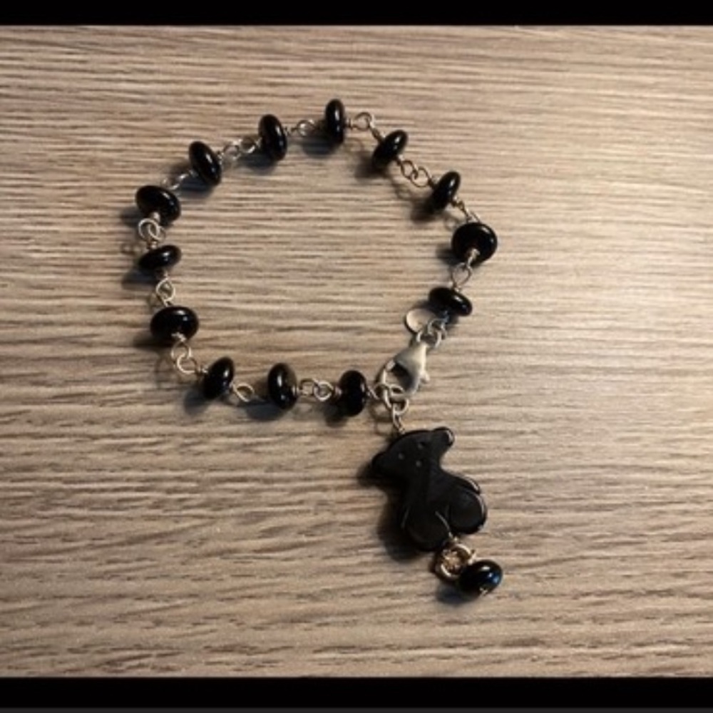 Tous Onix and Silver Bracelet